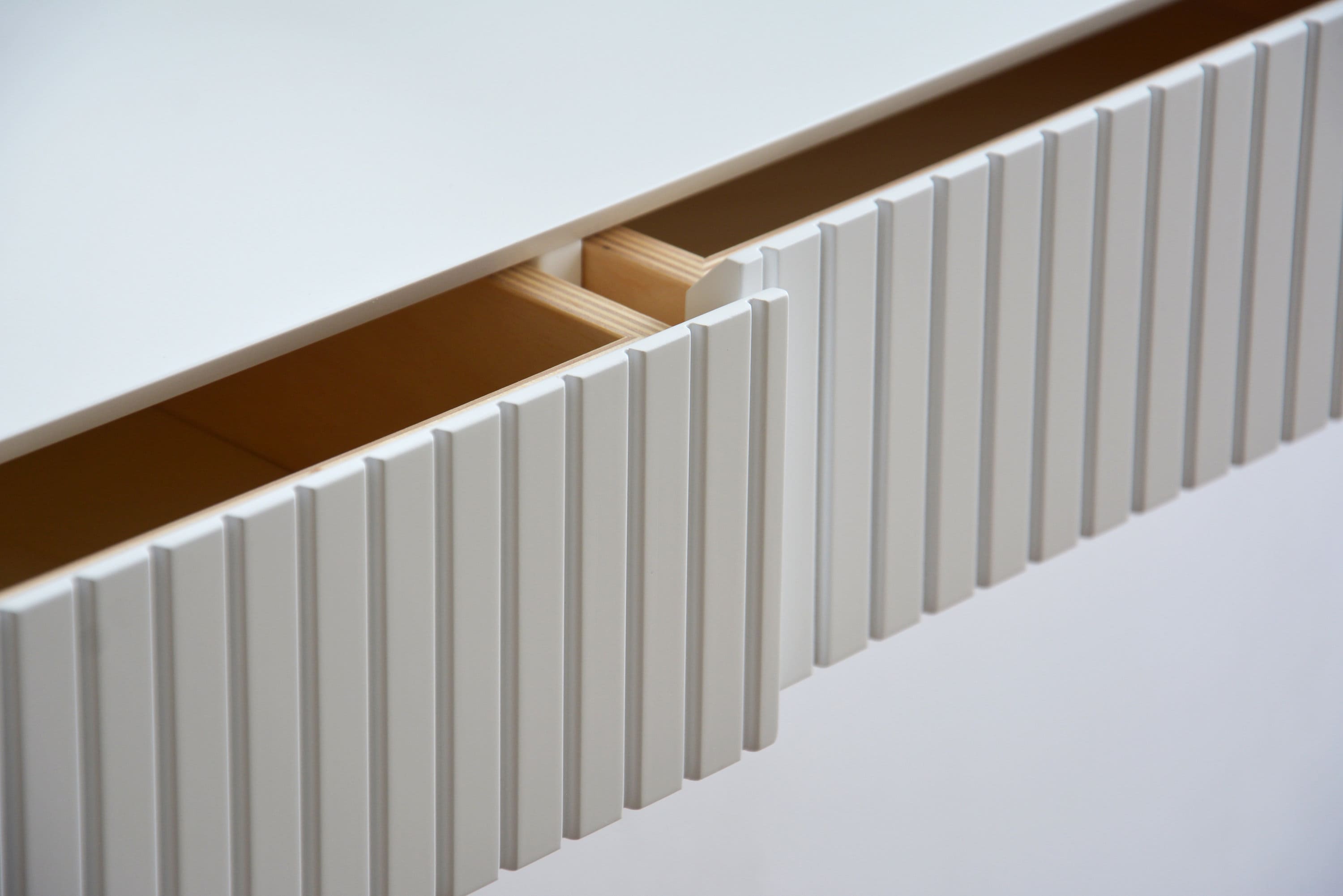 Minimalist Fluted Dressing Table / Fluted Console Table - Full White - Etsy