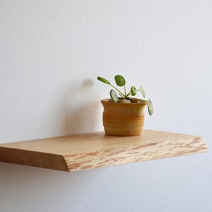 Oak live edge floating shelf / floating bedside shelf / floating kitchen shelf / floating entryway shelf