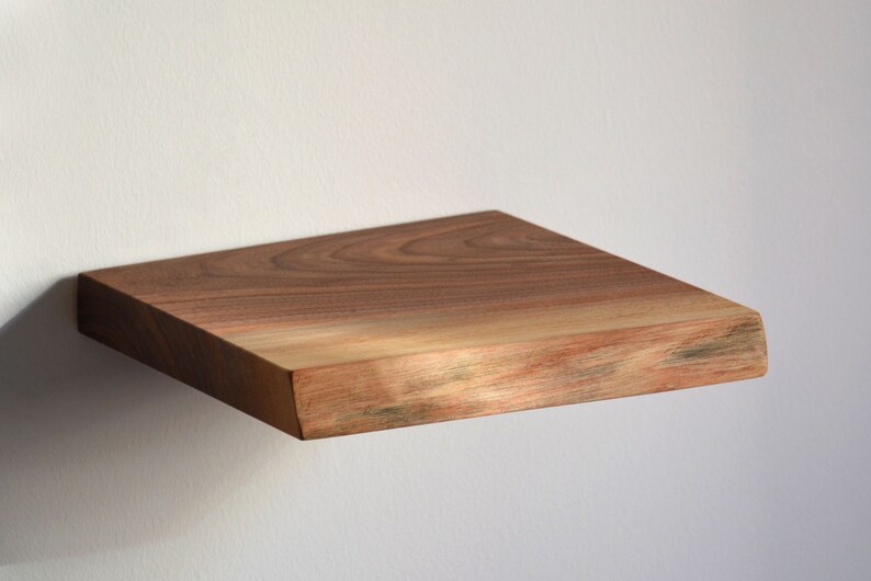 Black Walnut Live Edge Floating Shelf / Floating Bedside Shelf Etsy