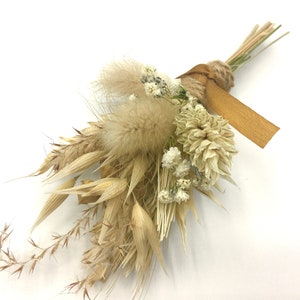 Dried Wildflower Boutonnière, Harvest Moon, Groom, Wedding image 3