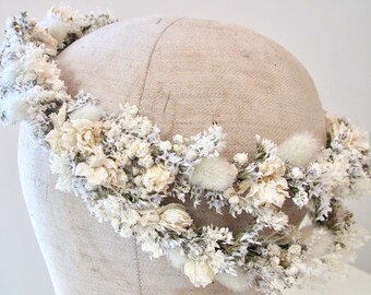 Honesty Dry Flower Crown Wedding Bride Bridesmaid