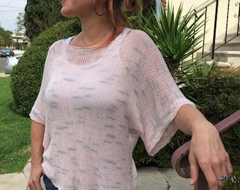 Knitting Pattern, "Gerry's Boatneck Tunic", Knitting Instructions, Summer Top Pattern, PDF Instant Download  **ENGLISH ONLY**