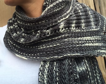 Knitting Pattern, "In and Out Wrap", Cozy Neck Scarf Knitting Instructions, PDF Instant Download