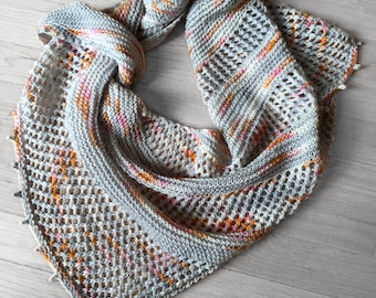 Knitting Pattern, "Two Sweets Shawl", Lacy Neck Scarf Knitting Instructions, PDF Instant Download  **ENGLISH ONLY**