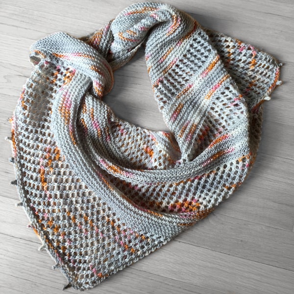 Knitting Pattern, "Two Sweets Shawl", Lacy Neck Scarf Knitting Instructions, PDF Instant Download