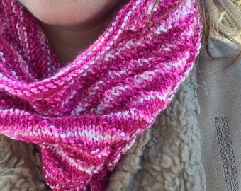 Knitting Pattern, "Swirl Cowl", Cozy Cowl Knitting Instructions, PDF Instant Download