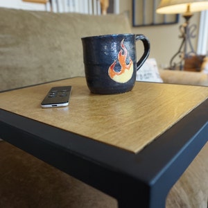 C-Table Steel Base with Birch Wood Top/ Couch Table/ Tray Side Sofa Table