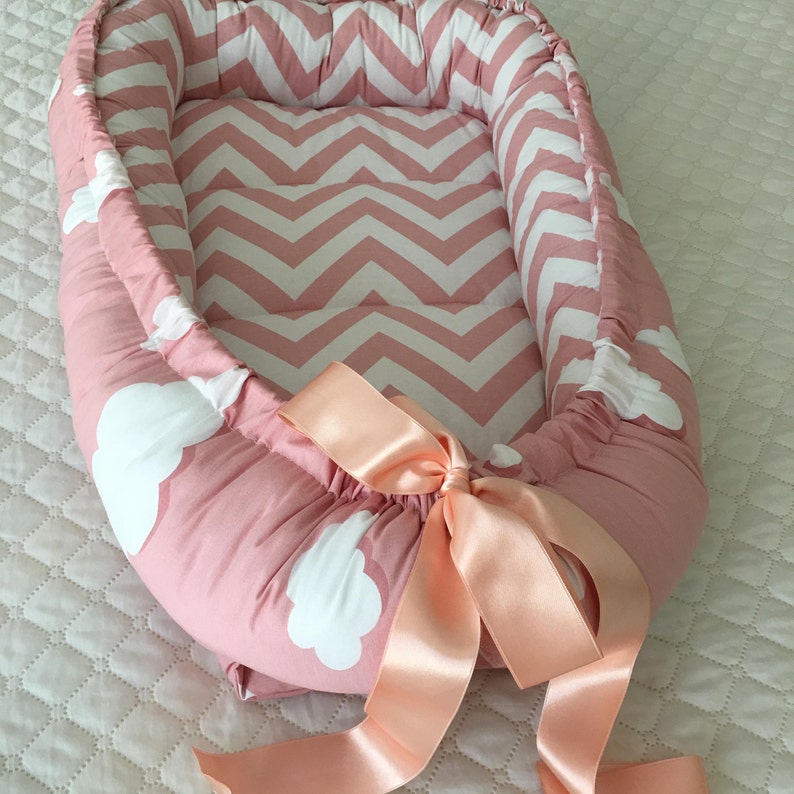 Pink Baby Nest Bed Newborn Baby Carrier Organic Cotton and Etsy