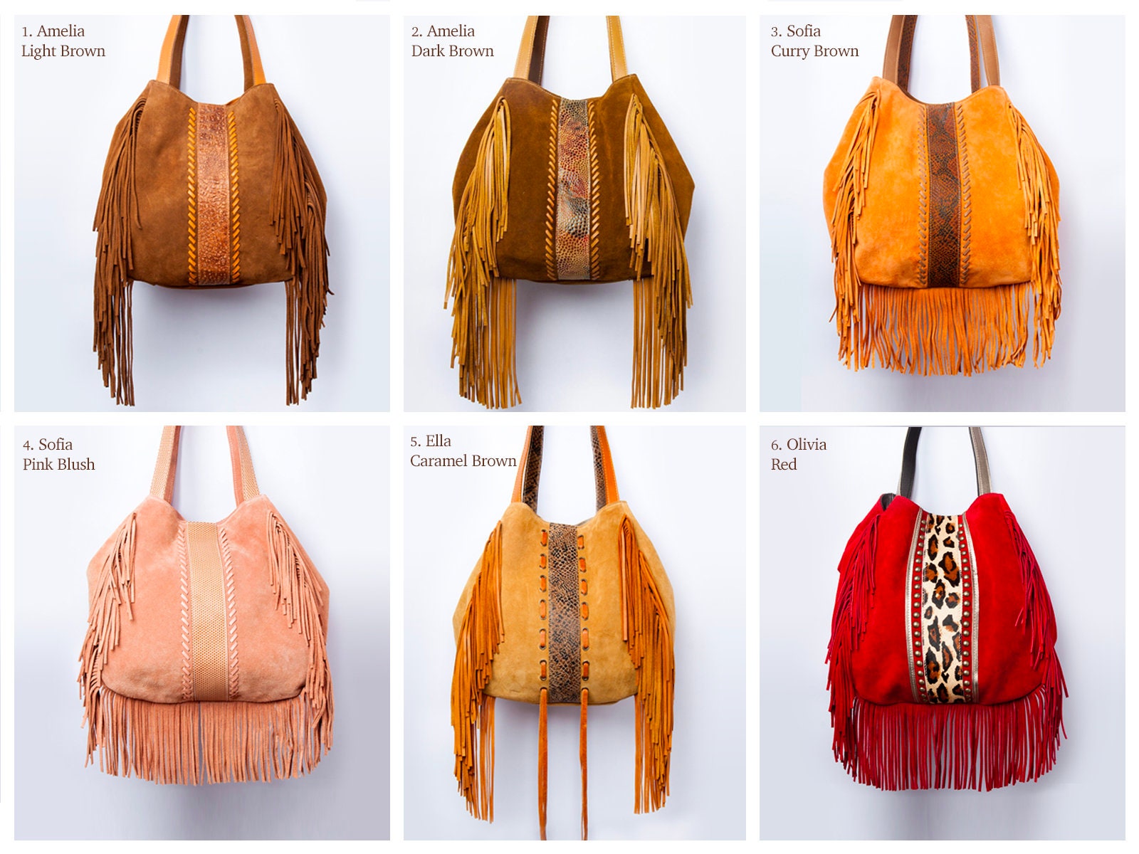 Suede Fringe Bag Fringe Purse Leather Hobo Bag Leather Fringe Etsy
