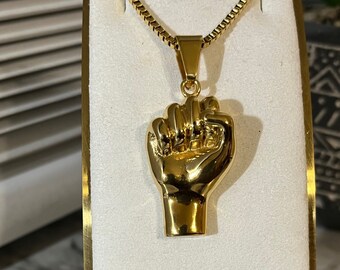 Power Fist Necklace - Etsy