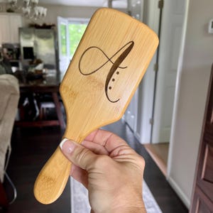 Hair Brush Bamboo Engraved Two Sided Engraving, Shower Gift for Mother To Be, Bridal Shower Gift, Wedding Party Gifts. Special Gift.