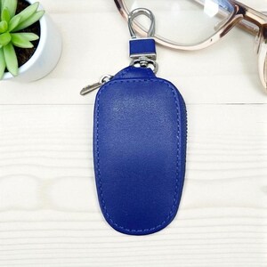 Estuche para llavero de piel sintética personalizado, llavero con cremallera grabado imagen 11