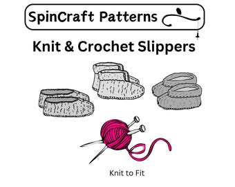 Knit & Crochet Slippers Pattern