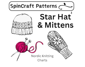 Star Hat, Mittens and Headband Knitting Pattern