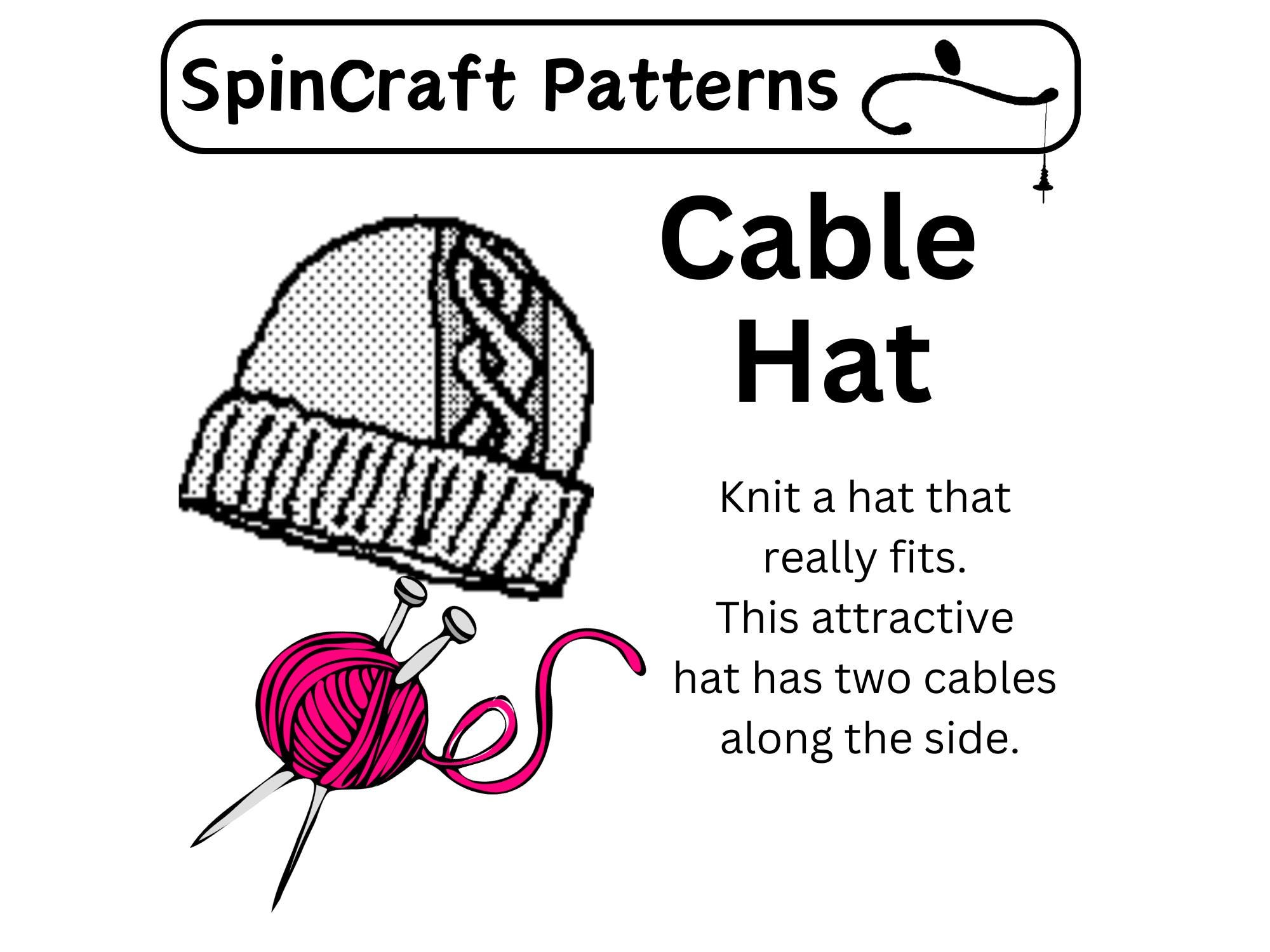 Cable Hat Knitting Pattern - Etsy