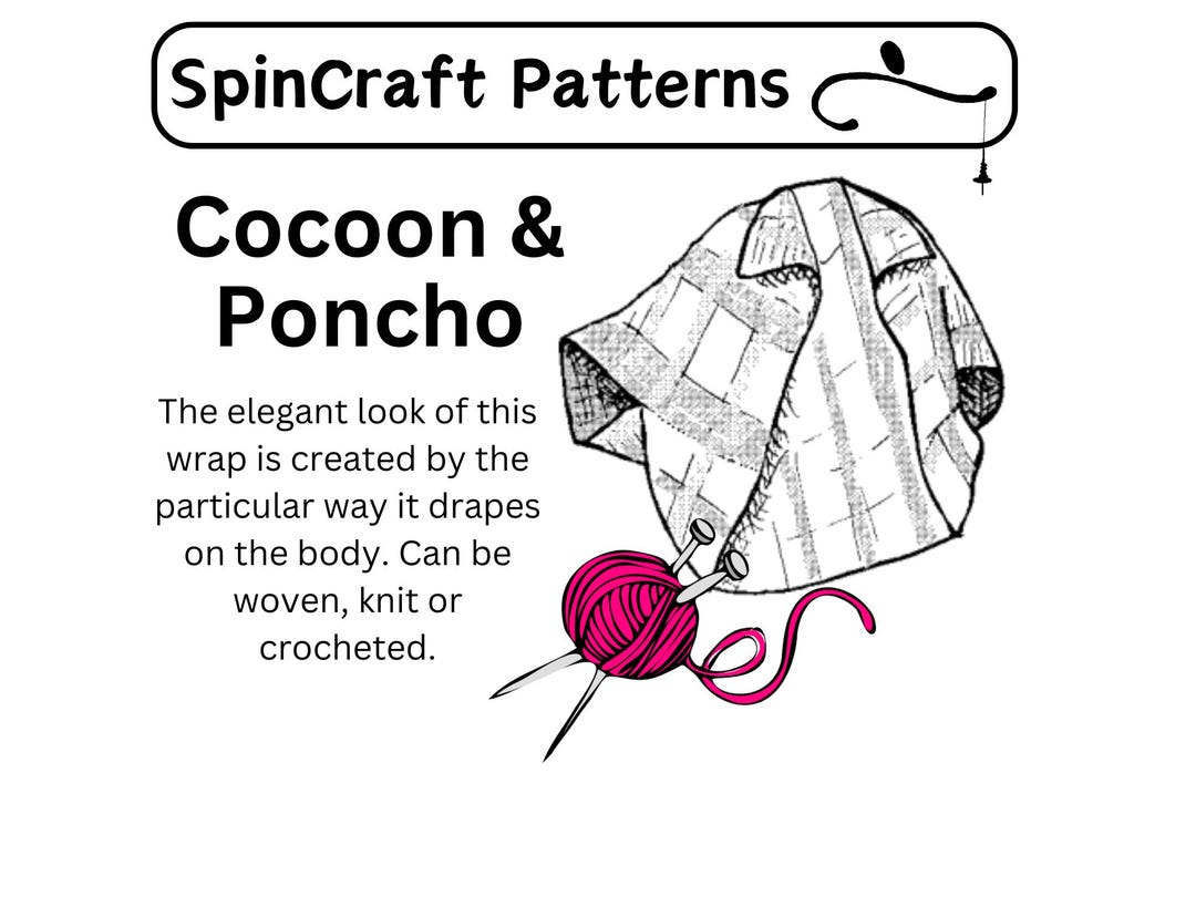 Cocoon and Poncho Handspun Pattern - Etsy