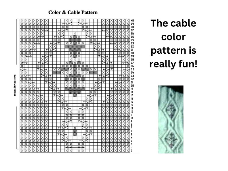 Color & Cable Vest Knitting Pattern - Etsy