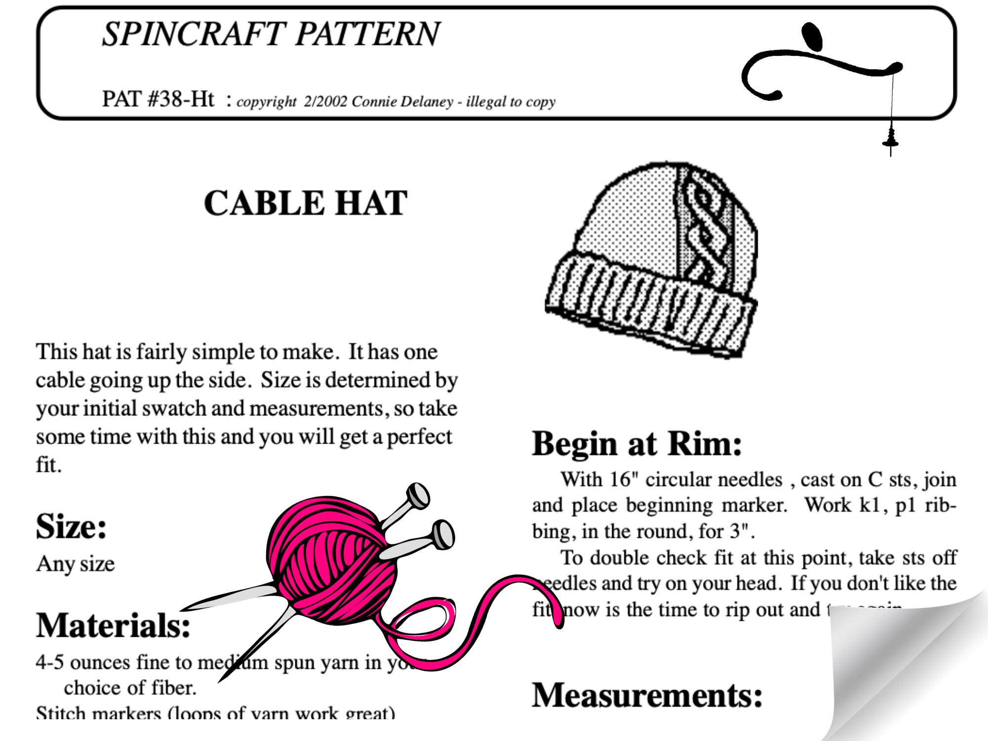 Cable Hat Knitting Pattern - Etsy