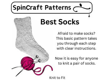 Easy Knit Sock Pattern: Handspun Yarn Design (PDF Pattern)