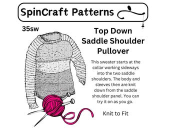 Saddle Shoulder Sweater Knitting Pattern
