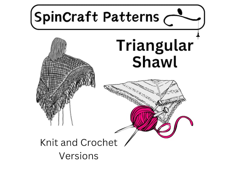 Triangular Shawl Knitting Pattern - Etsy