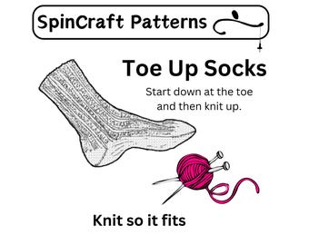 Toe up Socks Knitting Pattern
