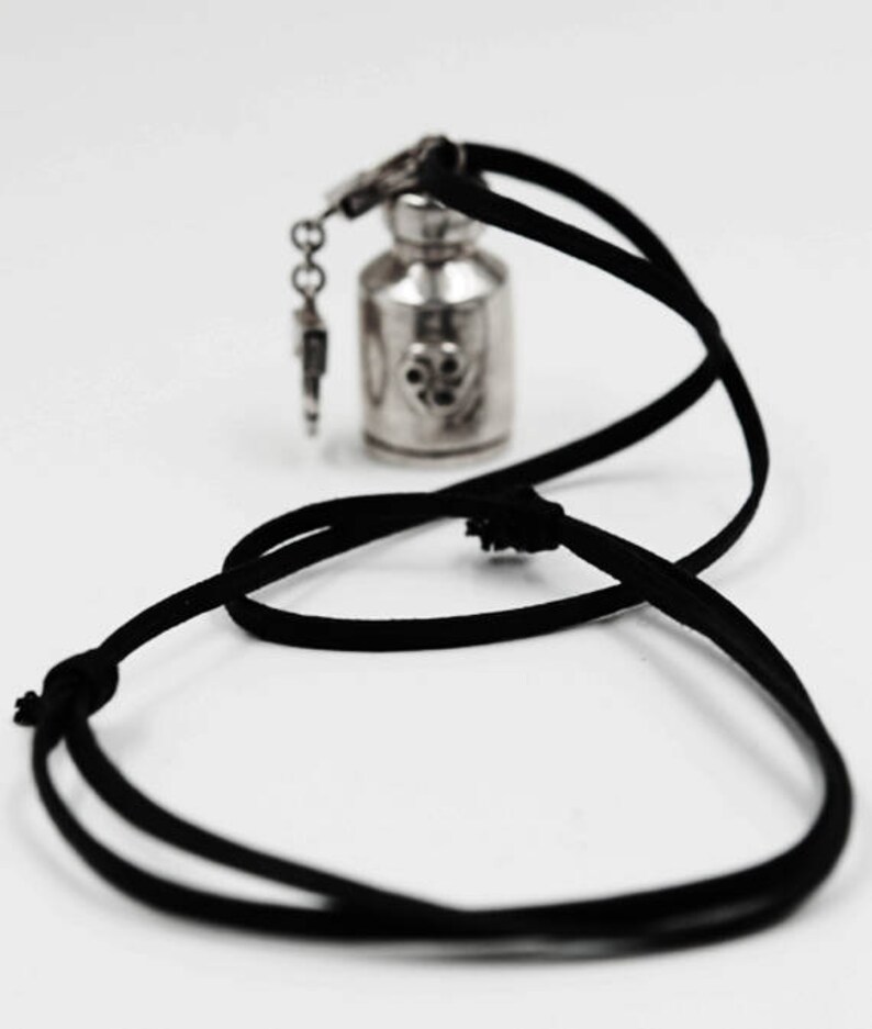 everyday carry gifts = /'pillvial/' handcuffs pendant pill case mini edc stash necklace burning man jewelry small pill box