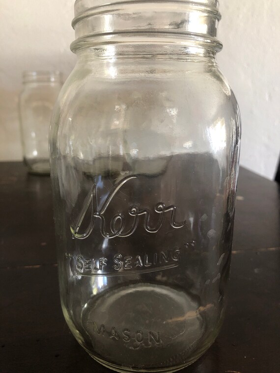 Vintage Kerr Self Sealing Mason Jars 505 No Lids Or Seals Etsy