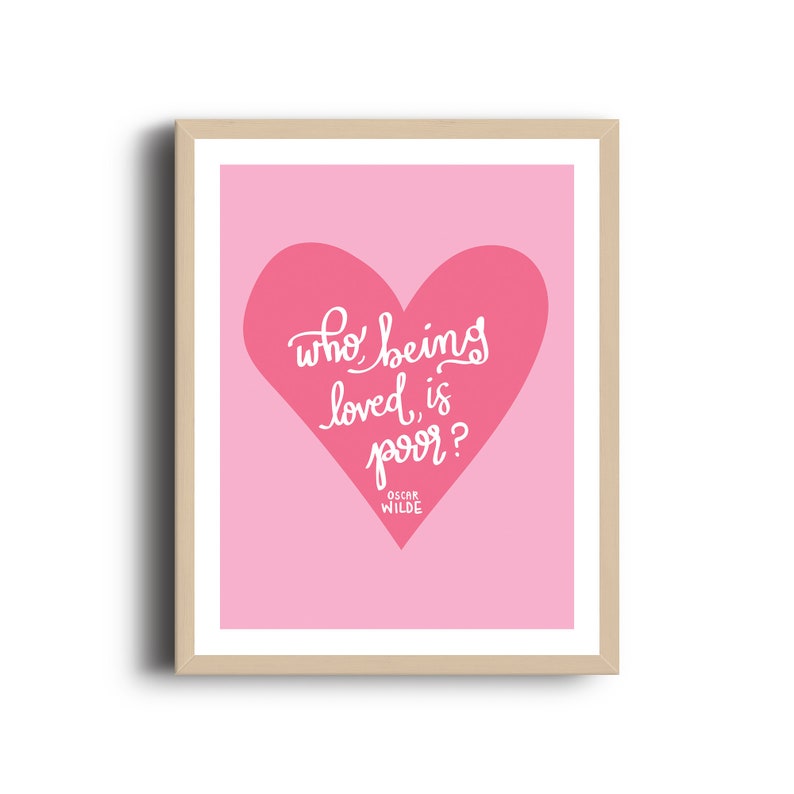 Oscar Wilde Quote Literary Love Quote Wedding Gift Heart Etsy