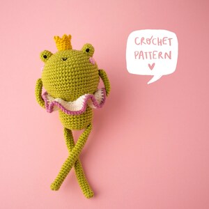 Harry the frog prince crochet pattern, frog amigurumi pattern, frog pdf crochet pattern, crochet frog step by step, frog crochet tutorial