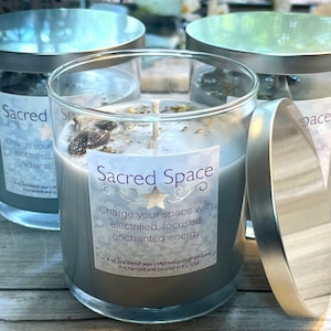 Sacred Space Candle: Dragon&#39;s Blood, Sage, and Incense - 9 oz Soy Blend