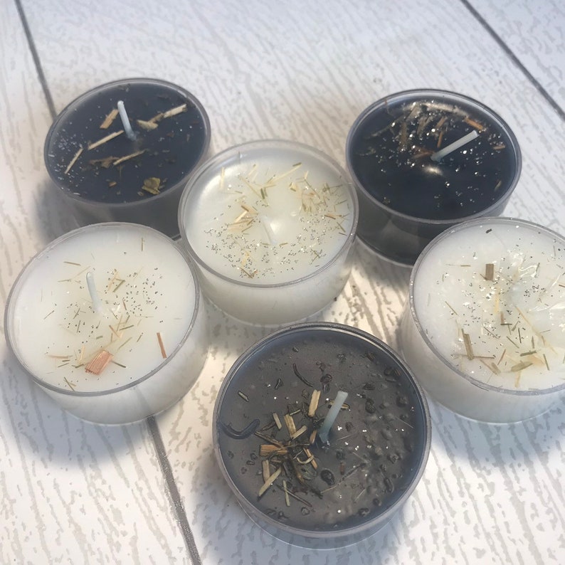 Set Full Moon Candles and New Moon Candles Tealight Etsy