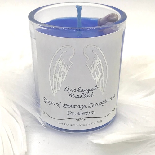 Archangel Candle Votive Candle Archangel Michael Candle Etsy