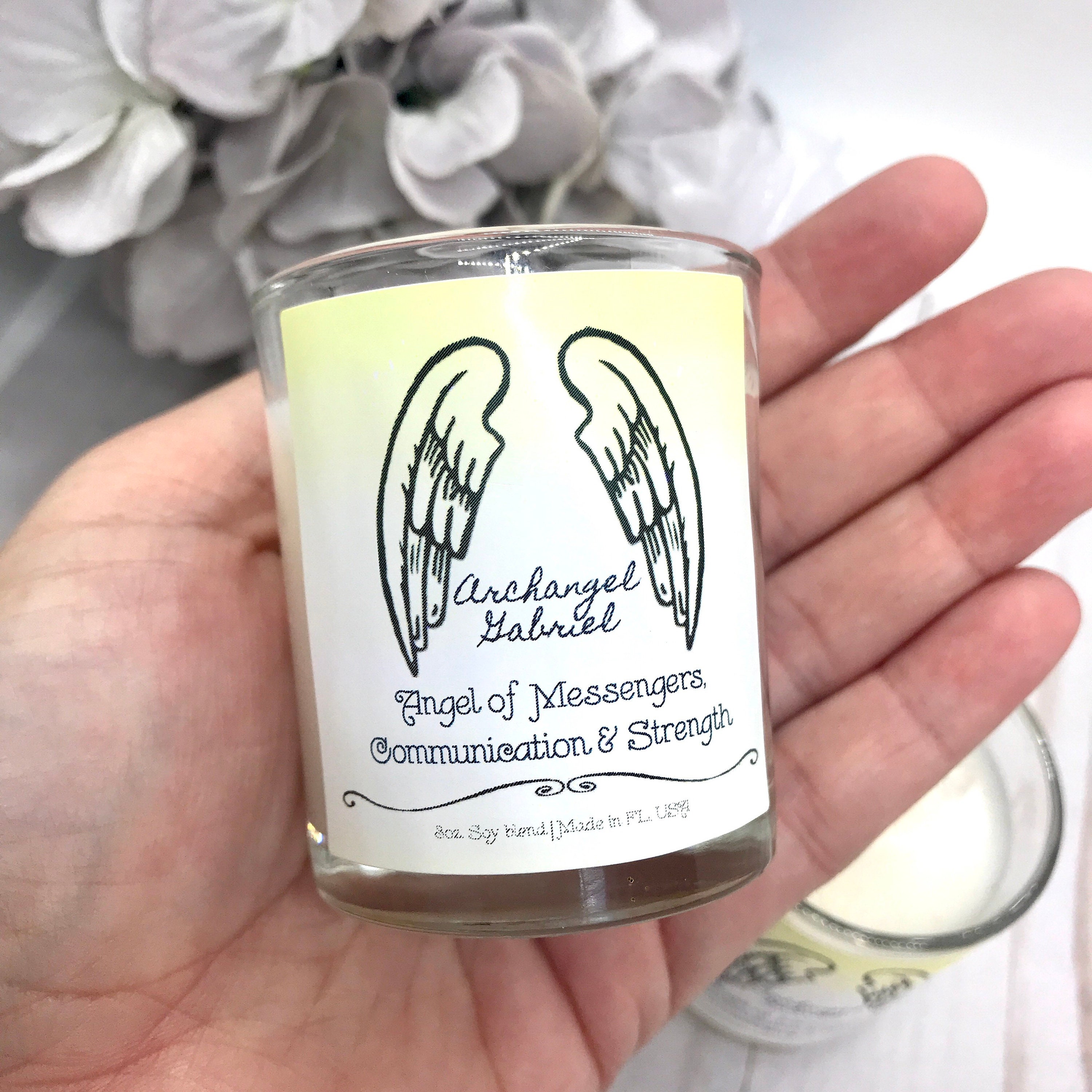 Archangel Candle Votive Candle Archangel Gabriel Candle Etsy