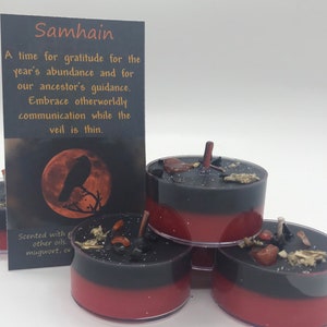 Samhain Tealight Candles | Halloween Candles | Pumpkin Candles | Set of two Tealight candles | Halloween Decor