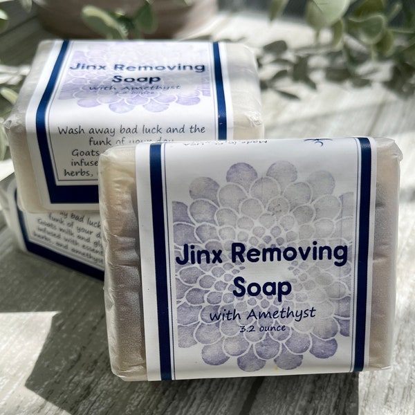 x6 units: Jinx Removing Soap with Amethyst crystals BULK ITEM