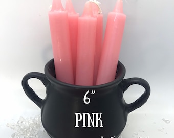 Spell Candles, 6 inches, Larger than Chime Candles,|  Ritual Candle | Pink Candle