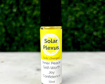 Reiki Charged Solar Plexus Crystal Elixir, 10ml individual bottle