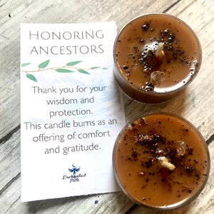 Honoring Ancestors Tealights | Set of 2 Tealights | Altar Candles | Devotional Candle