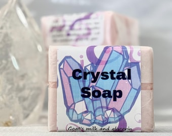 Surprise Tumbled Crystal Infused Soap, individual 3.4 ounce bars