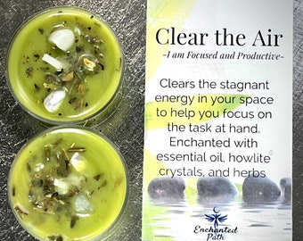 Clear the Air, Clearing Tea Light Candles, set of 2, Helps you focus. Focus Candle, Meditation Candle