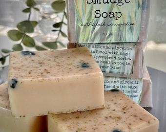 Sage Smudge Soap for Spiritual Cleansing , Handmade 3.2 ounce natural soap