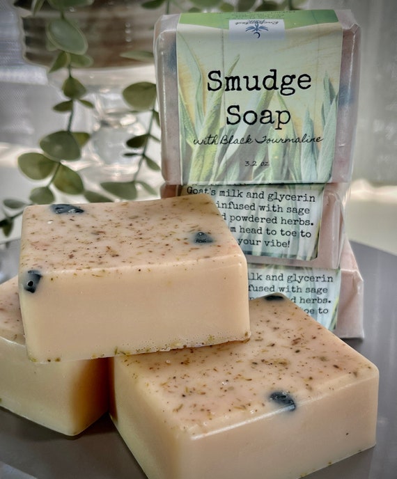 Sage Smudge Soap for Spiritual Cleansing , Handmade 3.2 ounce natural soap
