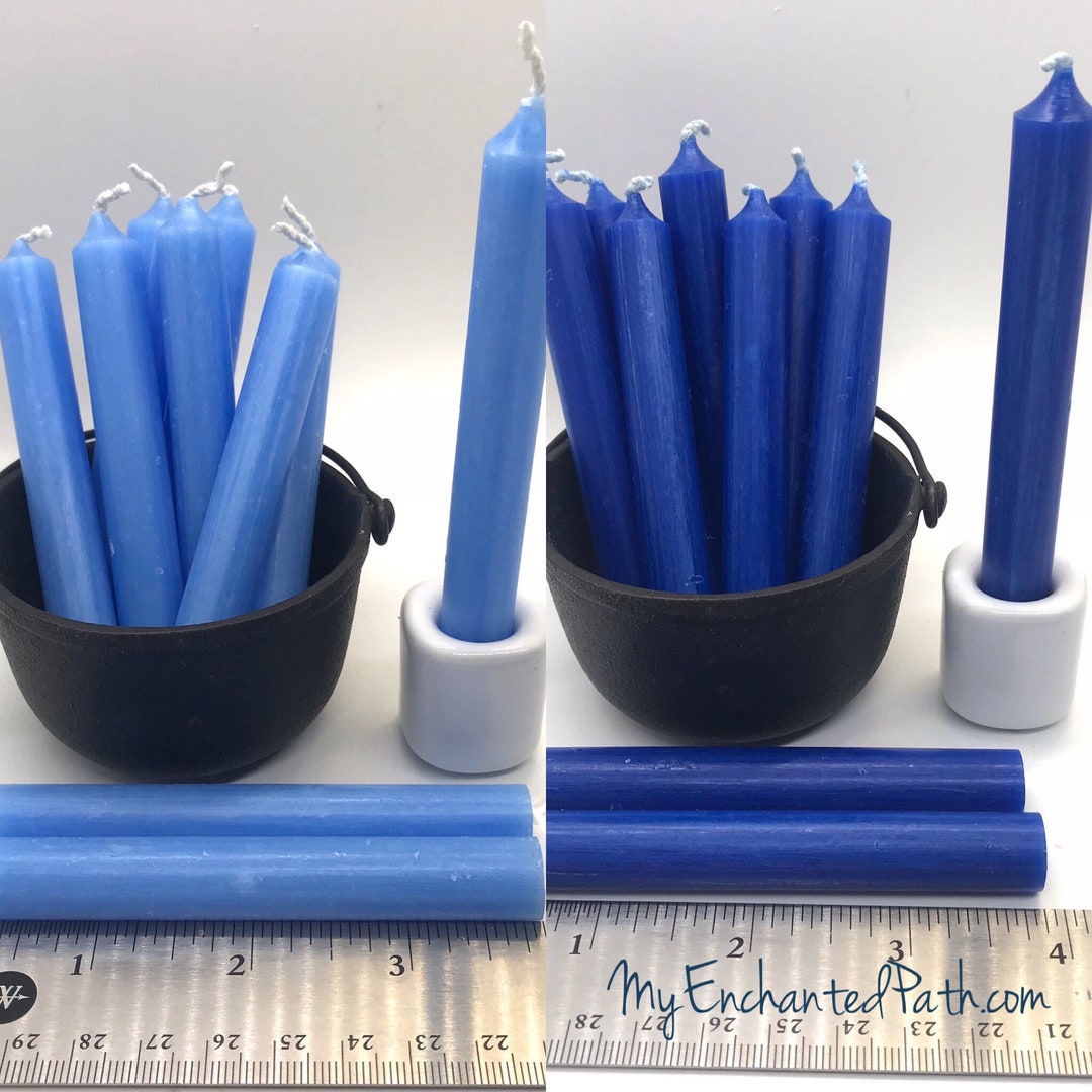Chime Candles 4 Inch Candle Spell Candles Ritual Candle Light Blue