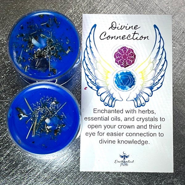 Divine Connection tealights, (set of 2), Third Eye Candle, Candle For Meditation