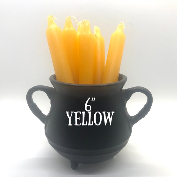 Spell Candles, 6 inches, Larger than Chime Candles,|  Ritual Candle |Yellow Candle