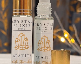 Apatite Crystal Elixir • 10 ml roll-on • Sandalwood and Mint