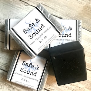 Barre de savon clarifiante énergétique : savon artisanal au lait de chèvre avec charbon actif