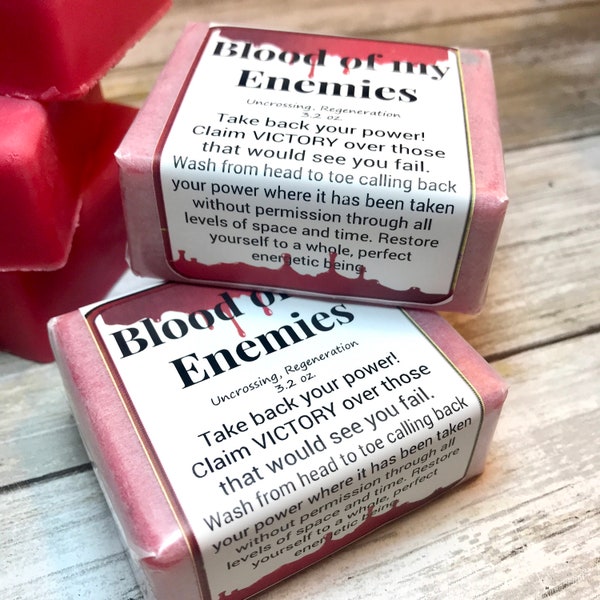 Blood Of My Enemies Soap | Ritual Soap | Take Back Your Power | Individual 3.2 ounce soaps