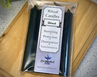 Black Ritual Chime Candles, pack of 5